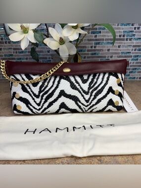 NWT Hammitt Zebra Invitation clutch